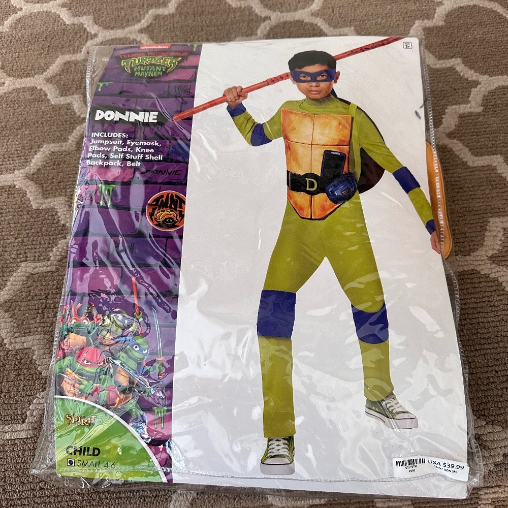 Donnie teenage mutant ninja turtles size small (4-6)